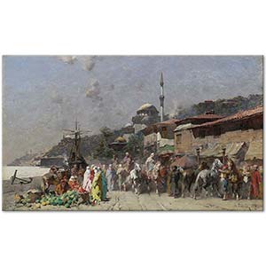 Marketplace on the Bosporus by Alberto Pasini