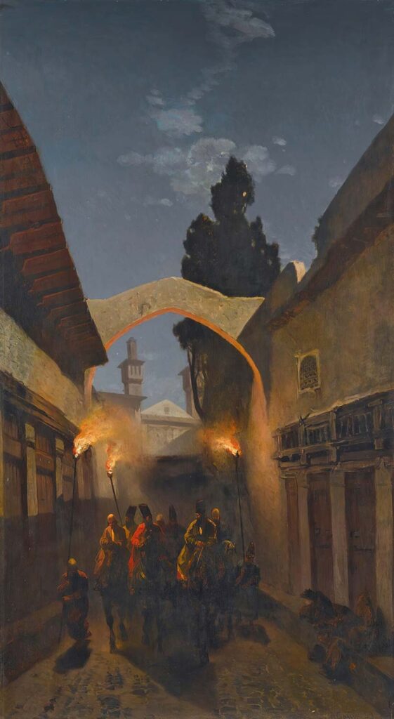 Nocturnal Cavalcade Tehran by Alberto Pasini