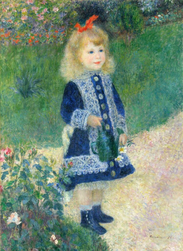 A Girl with a Watering Can by Pierre Auguste Renoir