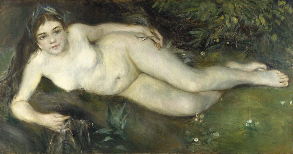 A Nymph by a Stream by Pierre Auguste Renoir