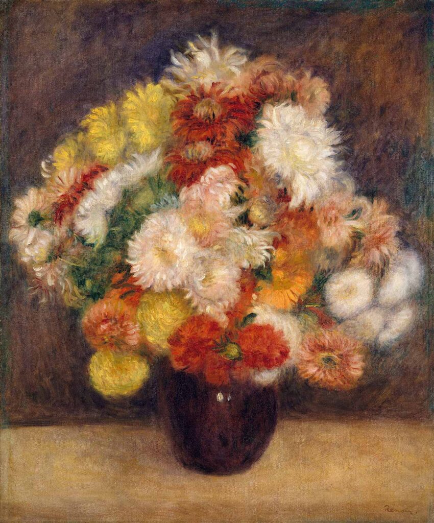 Bouquet Of Chrysanthemums by Pierre Auguste Renoir