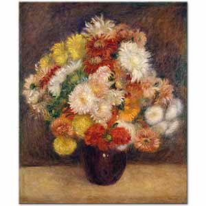 Bouquet Of Chrysanthemums by Pierre Auguste Renoir