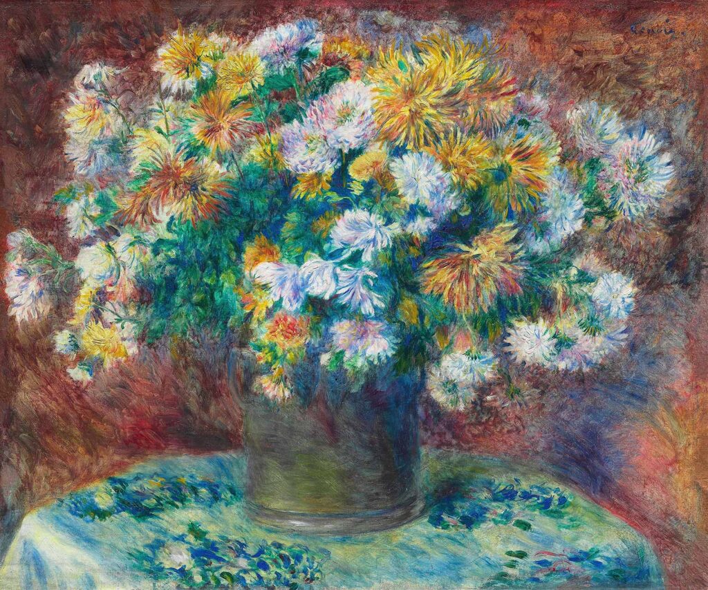 Chrysanthemums by Pierre Auguste Renoir