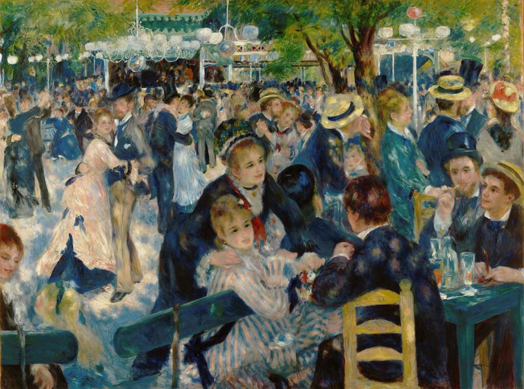 Dance at Le Moulin de la Galette by Pierre Auguste Renoir