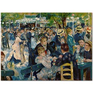 Dance at Le Moulin de la Galette by Pierre Auguste Renoir