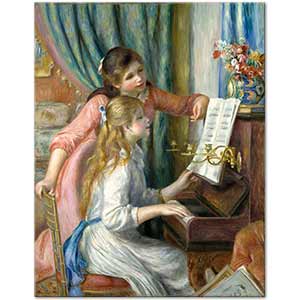 Two Young Girls at the Piano by Pierre-Auguste Renoir