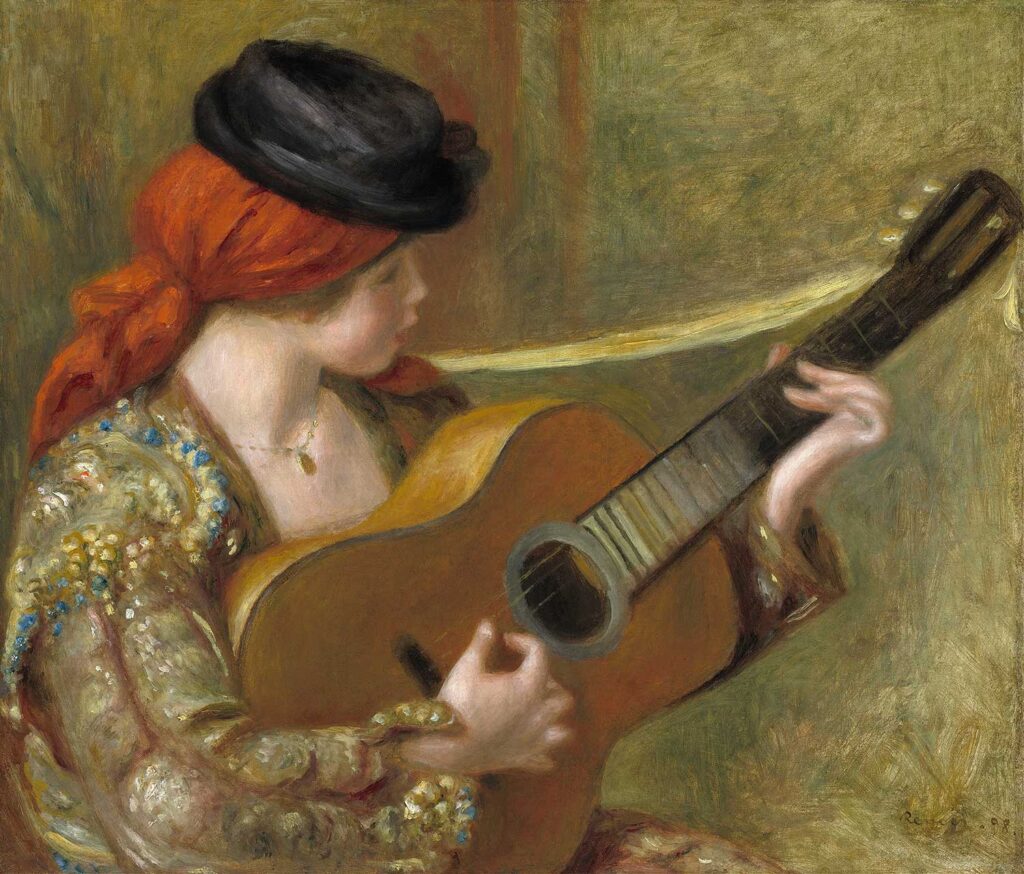 Young Spanish Woman with a Guitar by Pierre Auguste Renoir