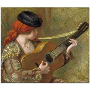 Young Spanish Woman with a Guitar by Pierre Auguste Renoir