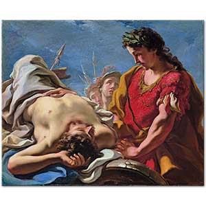 Alexander at the Corpse of the Dead Darius by Giovanni Antonio Pellegrini