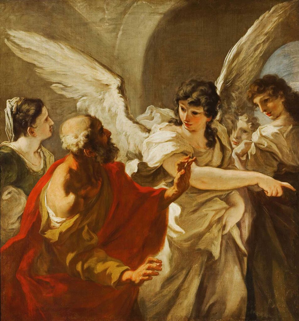 The Flight of Lot by Giovanni Antonio Pellegrini