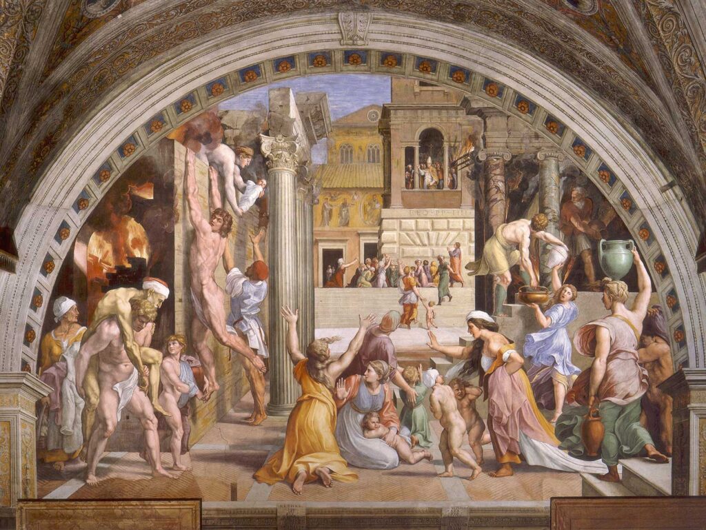 Fire in the Borgo by Raphael