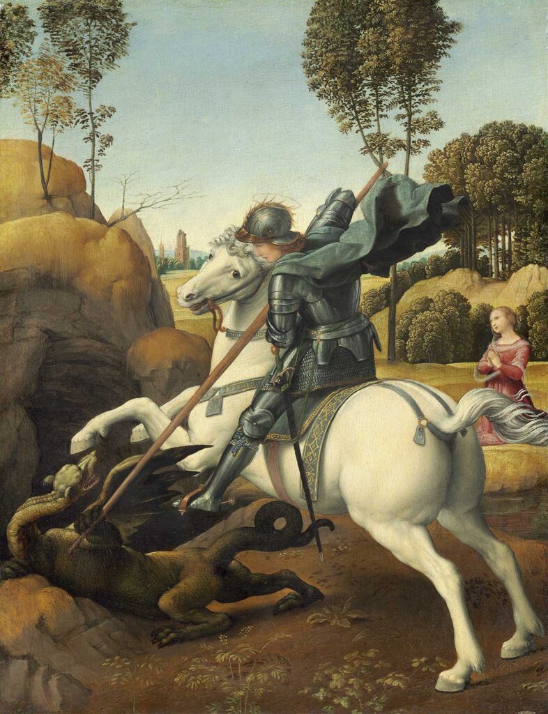 St. George and the Dragon by Raphael