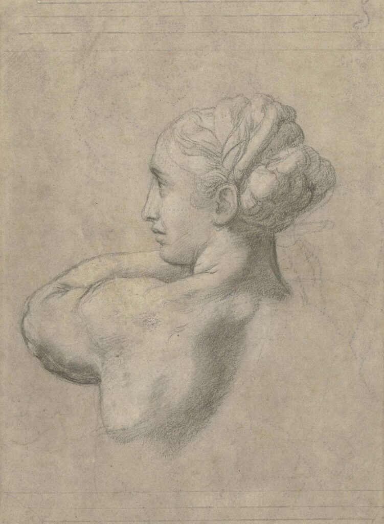 Study of the Head and Left Shoulder of a Woman by Raphael