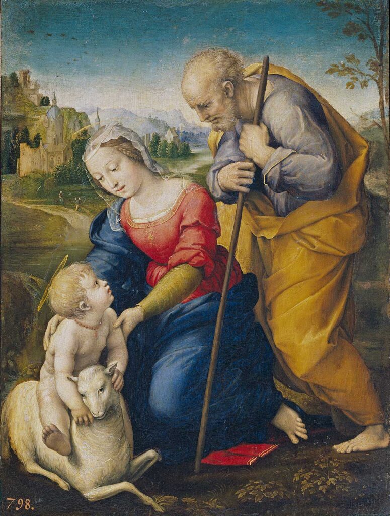 The Holy Family with a Lamb by Raphael