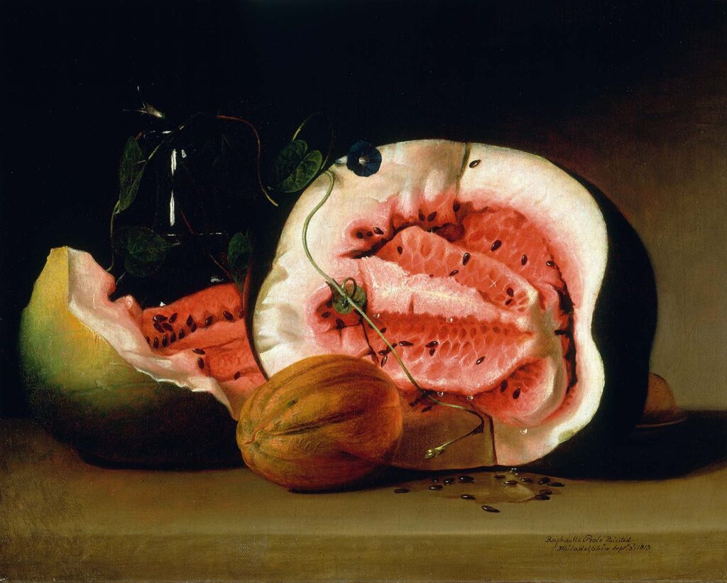 Melons and Morning Glories by Raphaelle Peale