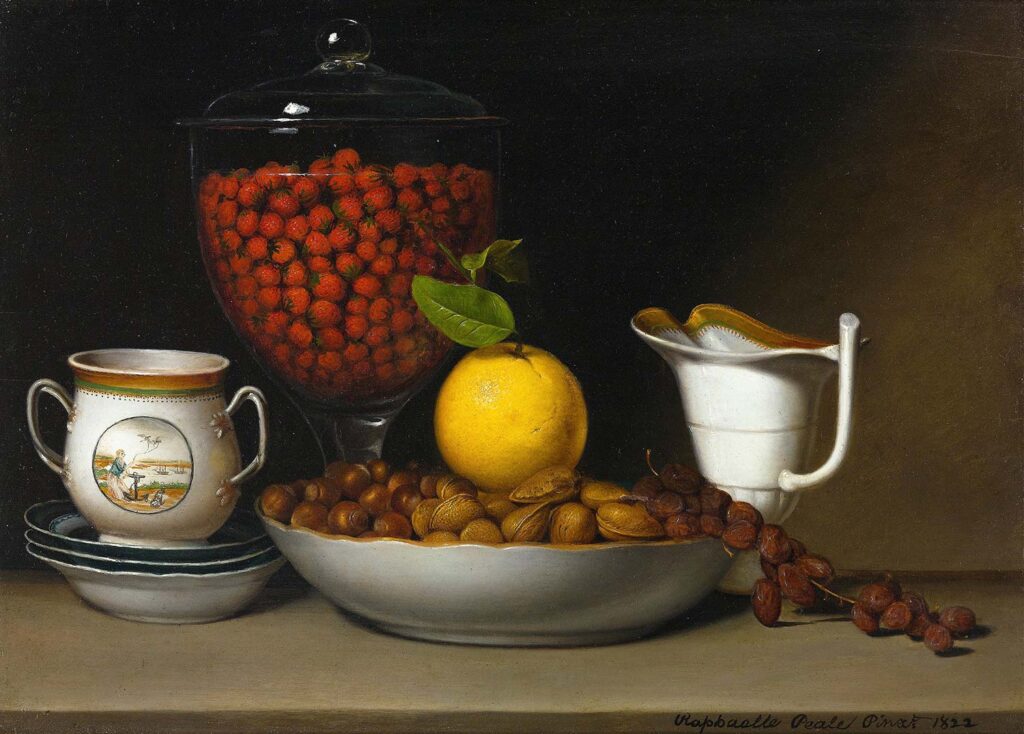 Still Life Strawberries, Nuts by Raphaelle Peale