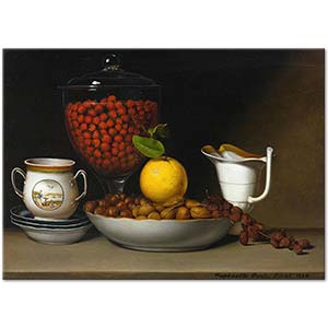 Still Life Strawberries, Nuts by Raphaelle Peale