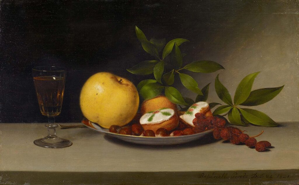 Still Life with Fruit Cakes and Wine by Raphaelle Peale