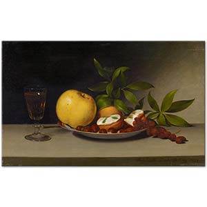 Still Life with Fruit Cakes and Wine by Raphaelle Peale