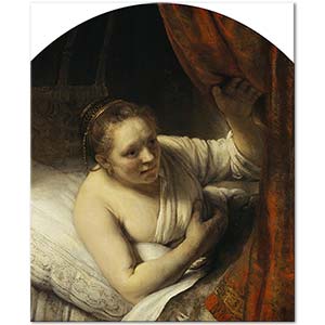 A Woman in Bed by Rembrandt van Rijn