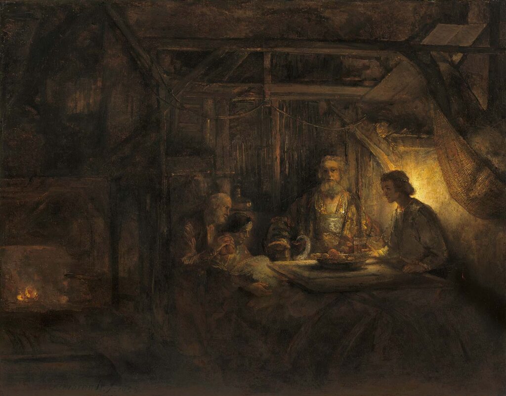 Philemon and Baucis by Rembrandt van Rijn