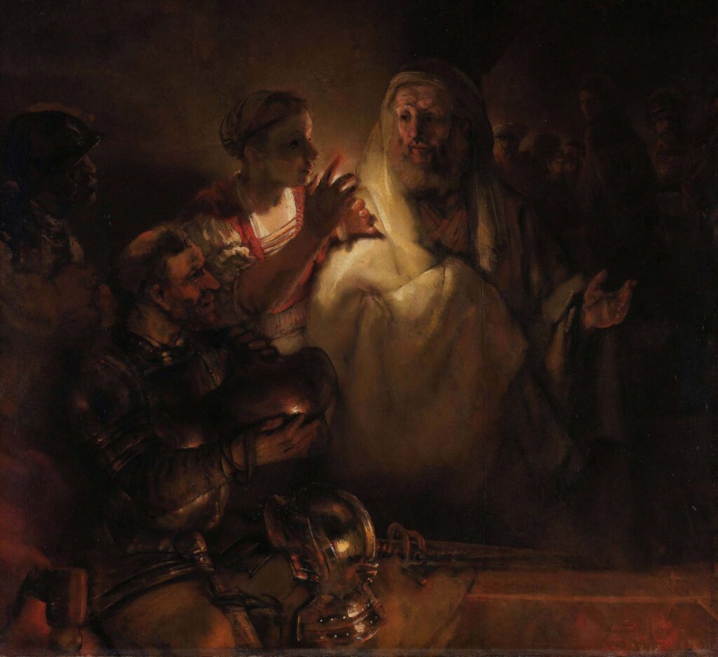 The Denial of St Peter by Rembrandt van Rijn