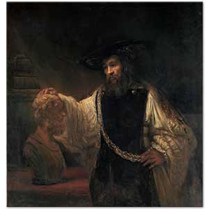 Aristotle with a Bust of Homer by Rembrandt van Rijn