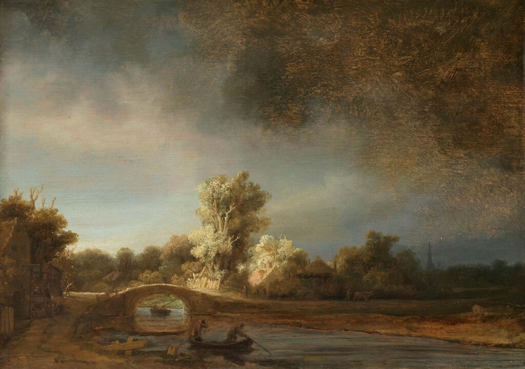 Landscape with a Stone Bridge by Rembrandt van Rijn