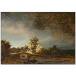 Landscape with a Stone Bridge by Rembrandt van Rijn