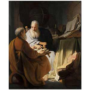 Two Old Men Disputing by Rembrandt van Rijn