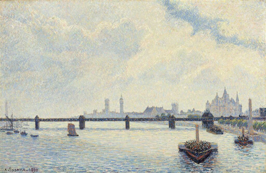 Charing Cross Bridge, London by Camille Pissarro