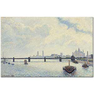 Charing Cross Bridge, London by Camille Pissarro