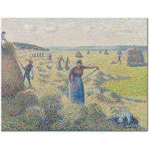 Haymaking Eragny by Camille Pissarro