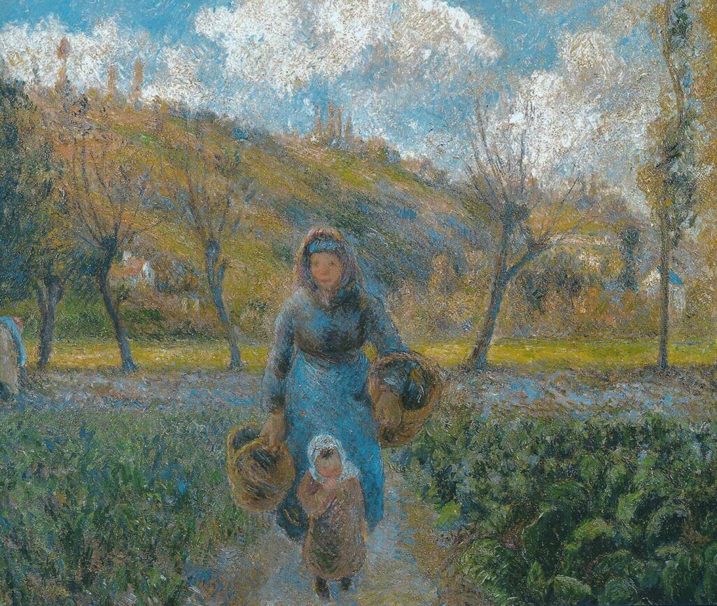 In the Vegetable Garden by Camille Pissarro