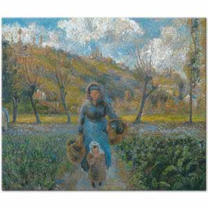 In the Vegetable Garden by Camille Pissarro