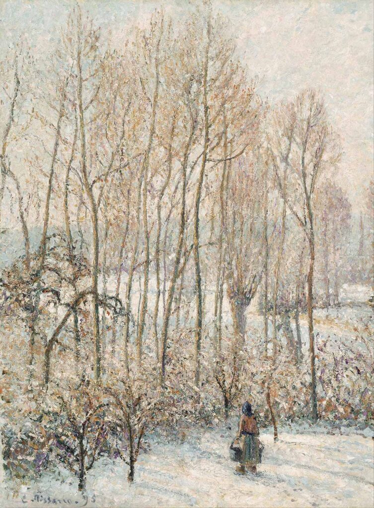 Morning Sunlight on the Snow, Eragny-sur-Epte by Camille Pissarro