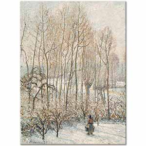 Morning Sunlight on the Snow, Eragny-sur-Epte by Camille Pissarro