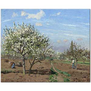 Orchard in Bloom, Louveciennes by Camille Pissarro