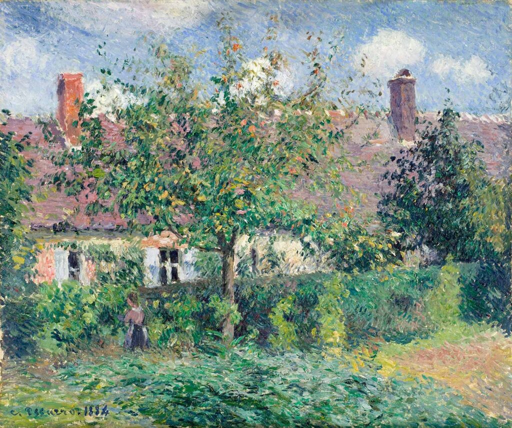 Peasant House at Éragny by Camille Pissarro
