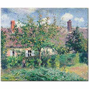 Peasant House at Éragny by Camille Pissarro