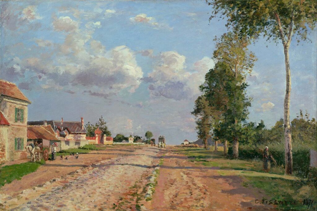 Route de Versailles, Rocquencourt by Camille Pissarro
