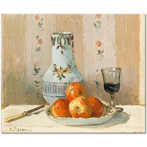 Still Life with Apples and Pitcher by Camille Pissarro