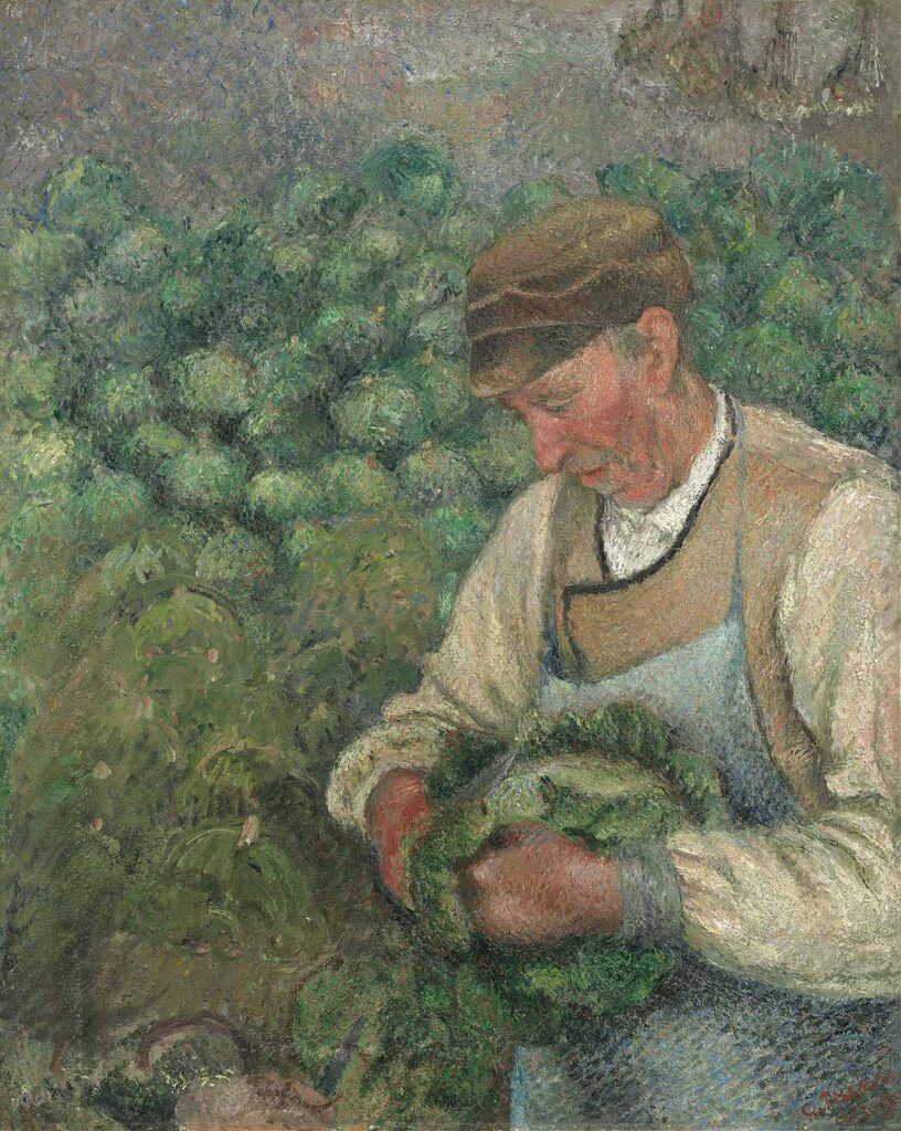 The Gardener, Old Peasant with Cabbage by Camille Pissarro