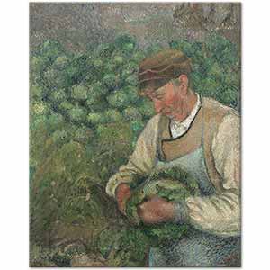 The Gardener, Old Peasant with Cabbage by Camille Pissarro