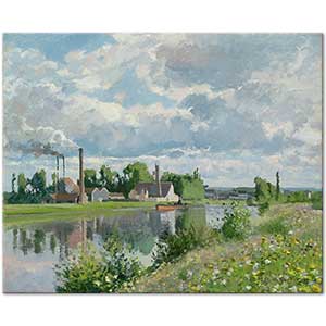 The River Oise Near Pontoise by Camille Pissarro
