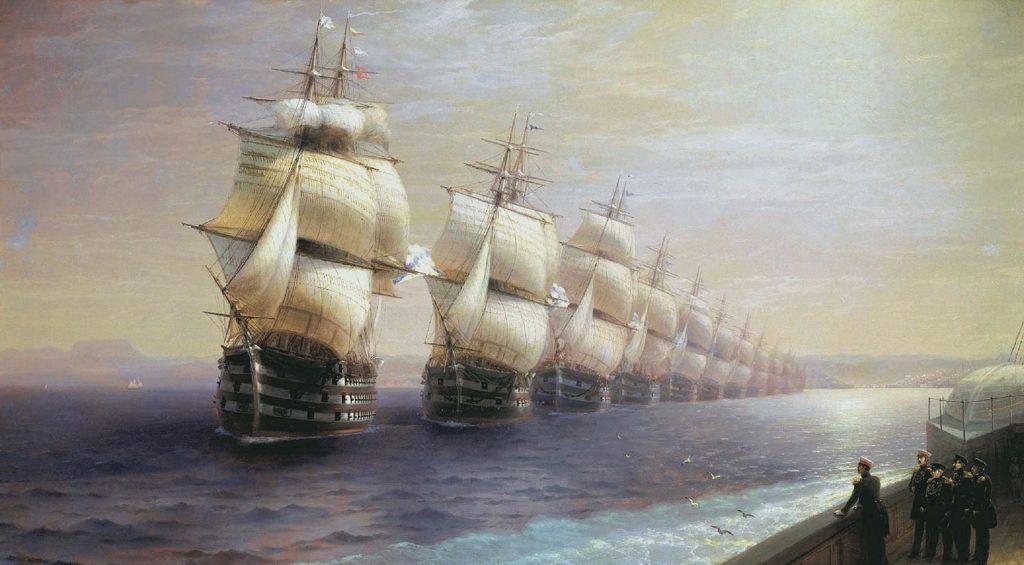 Review of the Black Sea Fleet by Ivan Aivazovsky