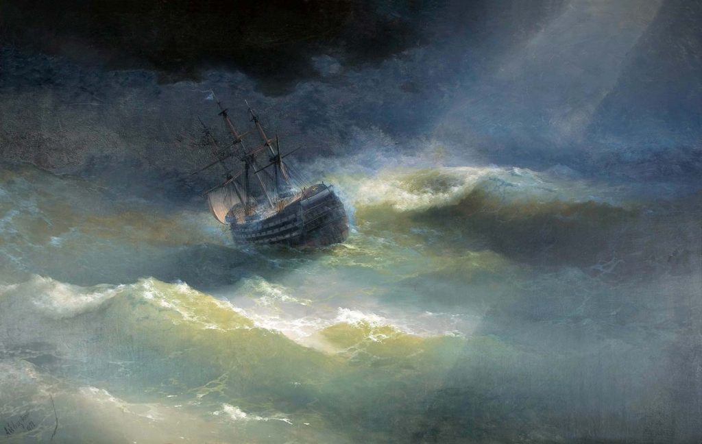 The Mary Caught in a Storm by Ivan Aivazovsky