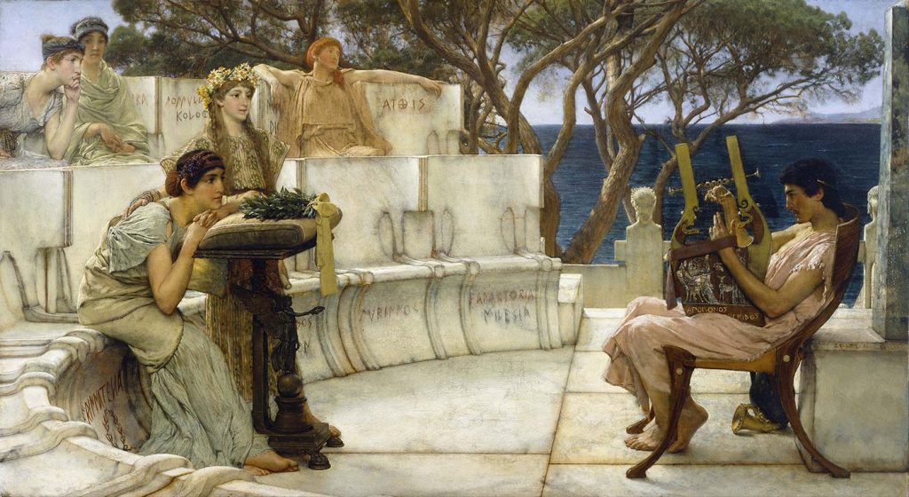 Sappho and Alcaeus by Sir Lawrence Alma-Tadema