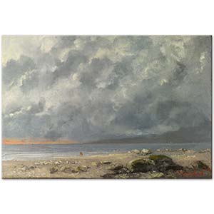 View of Lac Léman by Gustave Courbet