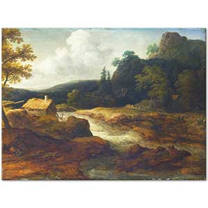A Saw-mill by a Torrent by Allart van Everdingen